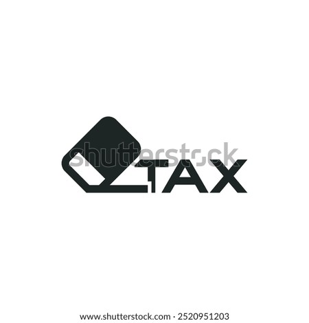 Tax write off icon isolated on white background