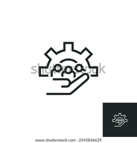 Customer Relationship Management (CRM) icon isolated on white background. Vector illustrations are made with vector-based software, not AI generated results.