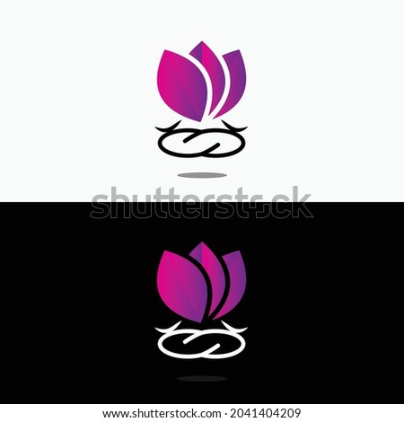 cool simple meditation logo. simple logos. minimalistic metaphorical meditation logo.