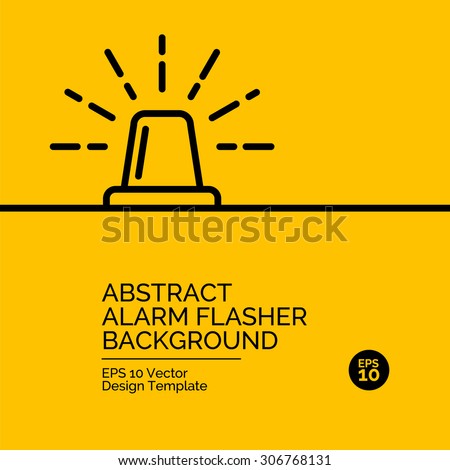 Abstract flat design concept with flasher illustration on yellow background. Vector collection