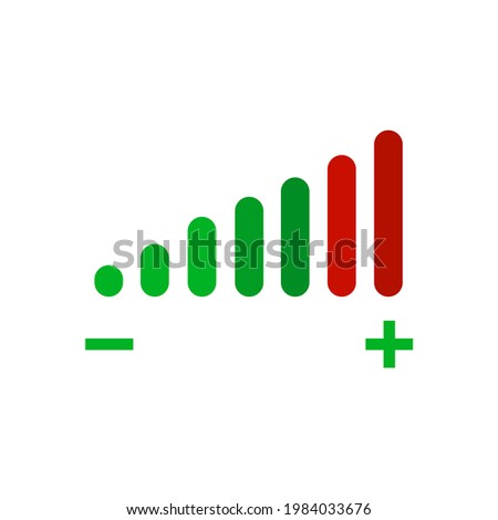 sound line icon, add and subtract volume, vector illustration 