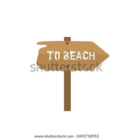 beach sign icon, on a white background, vector illustration