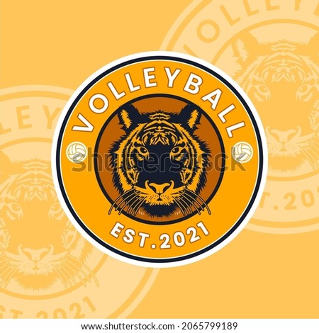 Baseball Volleyball Football Sports Team Logo With Tiger Head Coat Inspirational Design