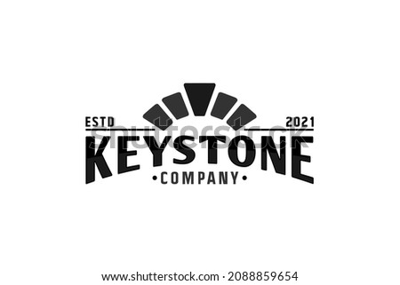 modern typography keystone for company logo design
