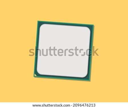 vector illustration of a processor in minimalist style