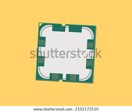 vector illustration of the latest processor from amd in a minimalist style