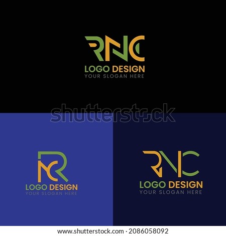 Creative RNC Letter  Logo Design 