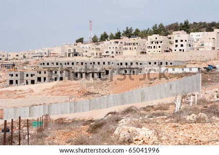 GILO - NOVEMBER 13: Israeli settlement construction, a key issue in peace talks, continues in Gilo, which Israel includes in Jerusalem municipality, on Nov. 13, 2010.