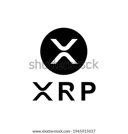 XPP logo. Crypto currency ripple. Electronic money. Decentralized currency. Vector illustration flat design. Isolated on white background.