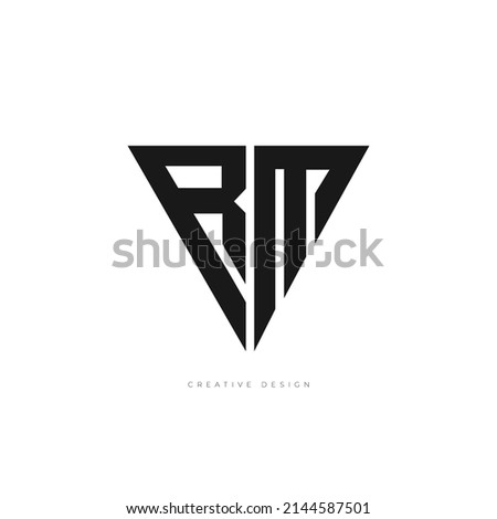 Letter design RM triangle elegant logo