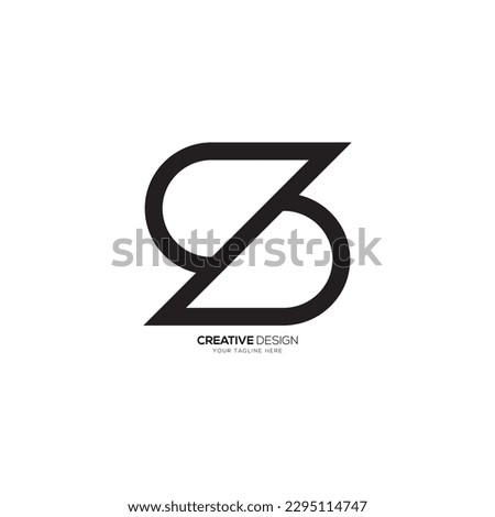 Letter S D creative unique simple shape modern monogram business logo