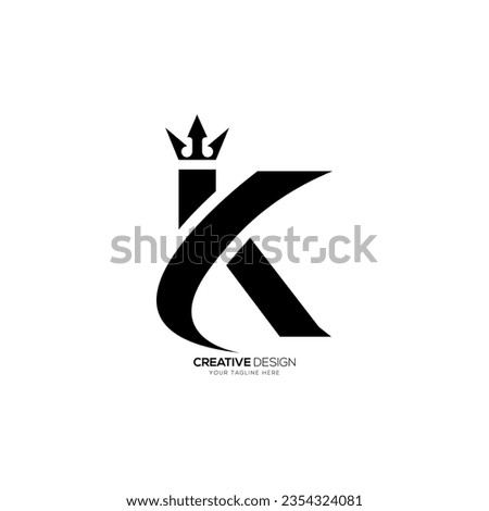 Letter Tk or Lk modern initial creative crown with classic stylish abstract unique monogram logo Stock fotó © 