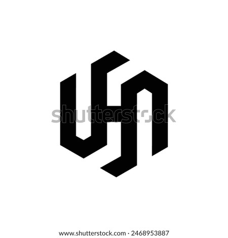 Letter H hexagon shape modern logo