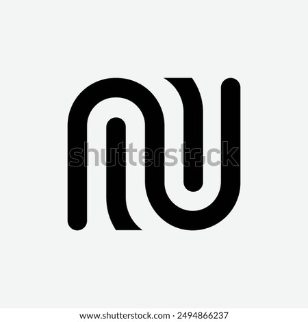 Letter Mw modern initial creative shape logo