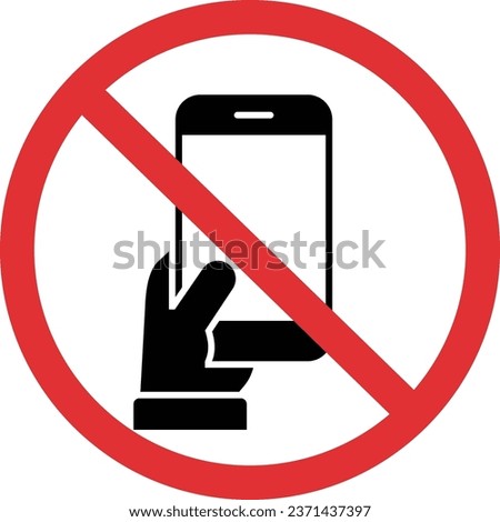 Vector Simple No Smartphone Warning Pictogram