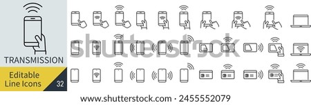 Vector Transmission and Reception Icon Set