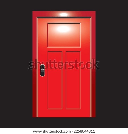 illustration of red door vector