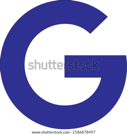 A Blue Google Logo in a vector