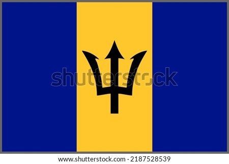 A flag of Barbados icon or logo