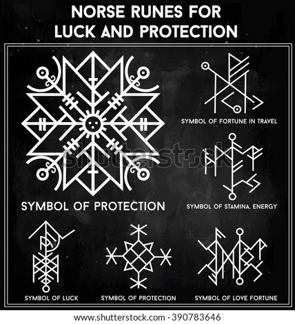 Futhark Norse Runes Set. Magic Symbols Used As Scripted Talismans For ...