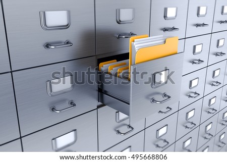 Filing cabinet 3D Сток-фото © 