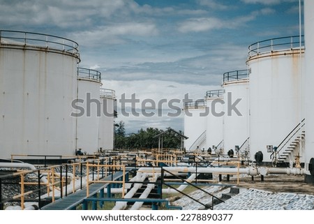 Image, Stock Photo tank farm