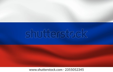  Russia flag 3d waving banner background