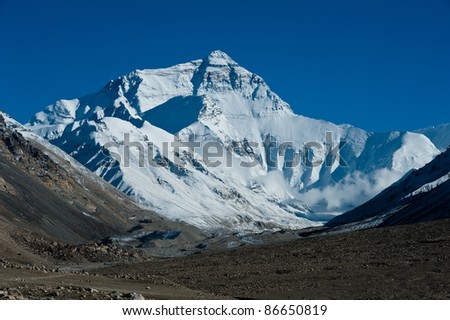 Mt. Everest in Tibet, China