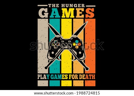 T-shirt games hunger play retro style