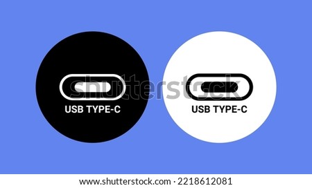 illustration Concept of European Union law to force USB-C charger for all mobile phones. EU flag and USBC universal charging cable. Selective focus.