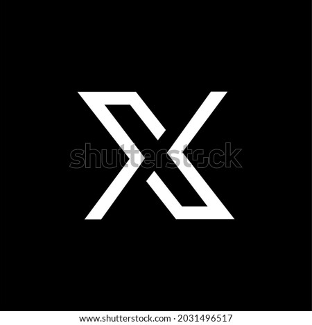 minimalistic abstract x design logo