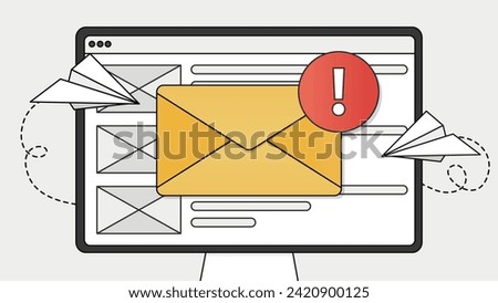 Critical Email Alert in Browser Interface