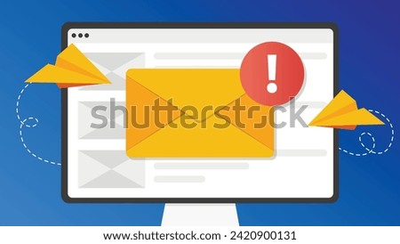 Email Alert Notification Concept Illustration