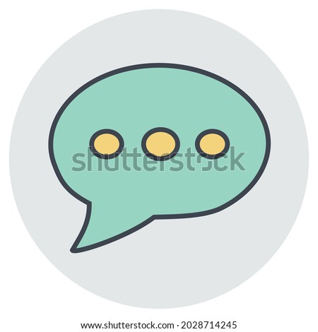 Icon Vector of Message Bubble with dots - Lineal Color Style - simple illustration. Editable stroke. Design template vector.outline style design.Vector graphic illustration