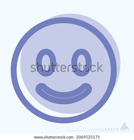 Icon Emoticon Smiley - Two Tone Style - Simple illustration, Editable stroke, Design template vector, Good for prints, posters, advertisements, announcements, info graphics, etc.