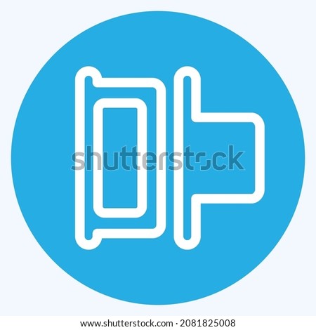 Icon Horizontal Distribute Left - Blue Eyes Style,Simple illustration,Editable stroke,Design template vector, Good for prints, posters, advertisements, announcements, info graphics, etc.