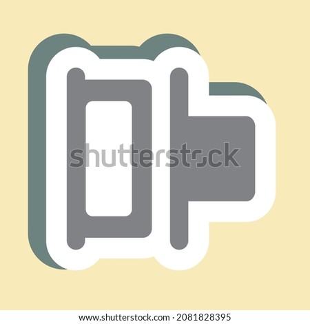 Sticker Horizontal Distribute Left - Color Mate Style,Simple illustration,Editable stroke,Design template vector, Good for prints, posters, advertisements, announcements, info graphics, etc.