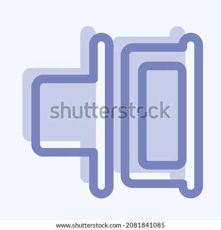 Icon Horizontal Distribute Right - Two Tone Style,Simple illustration,Editable stroke,Design template vector, Good for prints, posters, advertisements, announcements, info graphics, etc.