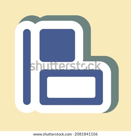 Sticker Horizontal Align Left - Color Mate Style,Simple illustration,Editable stroke,Design template vector, Good for prints, posters, advertisements, announcements, info graphics, etc.