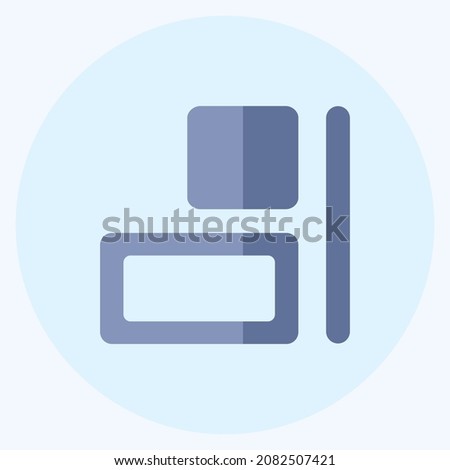 Icon Horizontal Align Right - Flat Style,Simple illustration,Editable stroke,Design template vector, Good for prints, posters, advertisements, announcements, info graphics, etc.