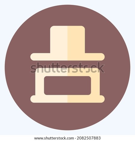 Icon Vertical Distribute Button - Flat Style,Simple illustration,Editable stroke,Design template vector, Good for prints, posters, advertisements, announcements, info graphics, etc.