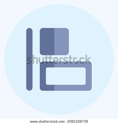 Icon Horizontal Align Left - Flat Style,Simple illustration,Editable stroke,Design template vector, Good for prints, posters, advertisements, announcements, info graphics, etc.