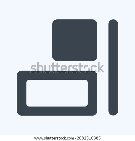 Icon Horizontal Align Right - Glyph Style,Simple illustration,Editable stroke,Design template vector, Good for prints, posters, advertisements, announcements, info graphics, etc.