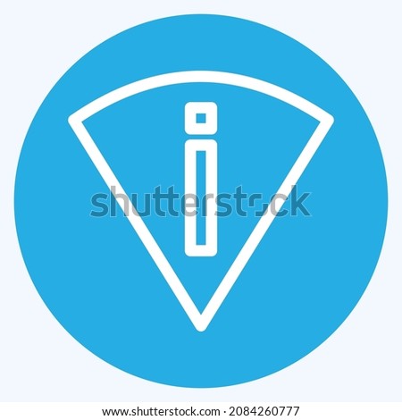 Icon Perm Scan Wifi - Blue Eyes Style - Simple illustration,Editable stroke,Design template vector, Good for prints, posters, advertisements, announcements, info graphics, etc.