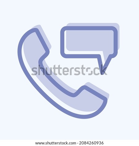 Icon Perm Phone Massage - Two Tone Style - Simple illustration,Editable stroke,Design template vector, Good for prints, posters, advertisements, announcements, info graphics, etc.