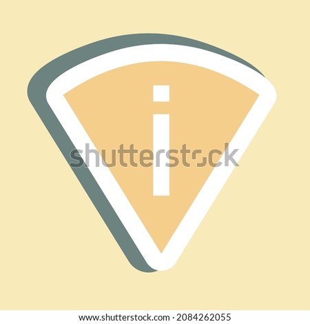 Sticker Perm Scan Wifi - Color Mate Style - Simple illustration,Editable stroke,Design template vector, Good for prints, posters, advertisements, announcements, info graphics, etc.