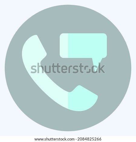 Icon Perm Phone Massage - Flat Style - Simple illustration,Editable stroke,Design template vector, Good for prints, posters, advertisements, announcements, info graphics, etc.