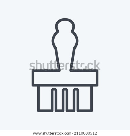 Icon Monument Display - Line Style- Simple illustration, Good for Prints , Announcements, Etc