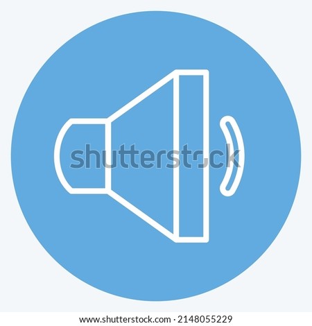 Icon Speaker 1. suitable for web interface symbol. blue eyes style. simple design editable. design template vector. simple symbol illustration