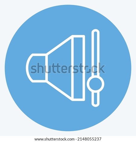 Icon Volume Control. suitable for web interface symbol. blue eyes style. simple design editable. design template vector. simple symbol illustration